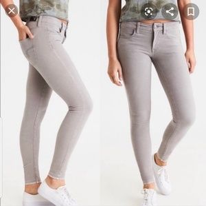 American Eagle grey super stretch jegging